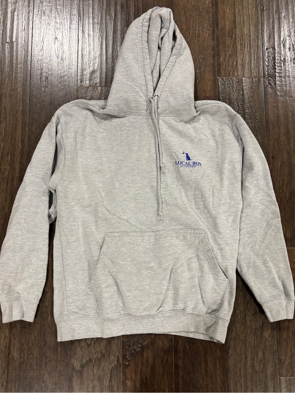 Local Boy Gray Pullover Hoodie - Men's Hooded Sweatshirt Small